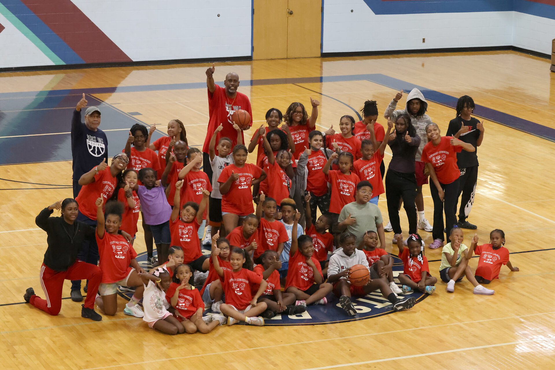 Derick and students